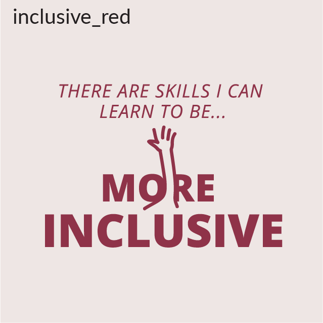 There are skills I can learn to be more inclusive, example HUM message
