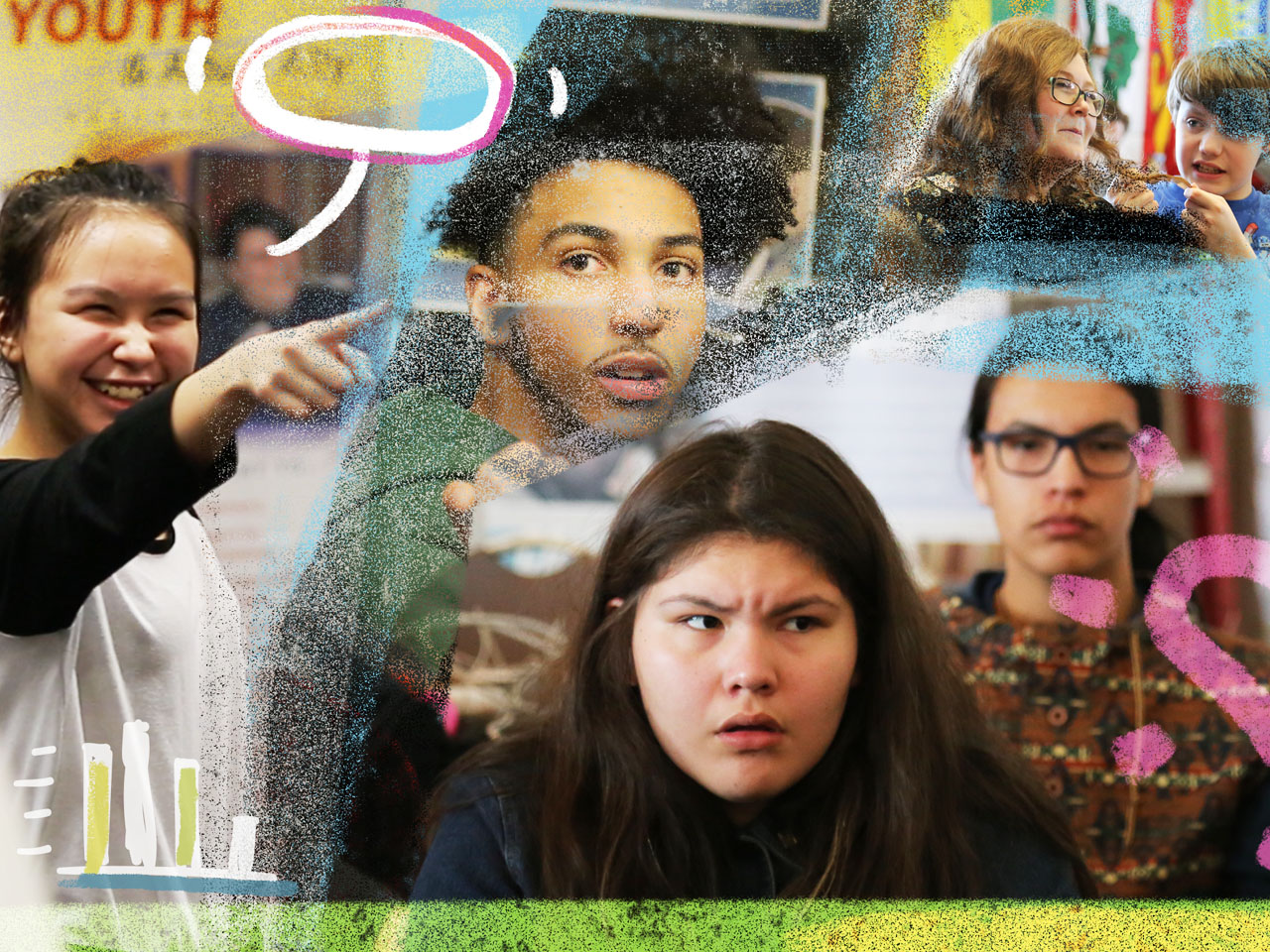 Cover of the 'Principal for a Day Workshop Guide,' featuring a colorful illustration of a young person and a group of people in the background, highlighting themes of leadership and education.
